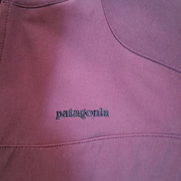 Women's Patagonia Adze Maroon Purple Gray Fleece Lined Soft Shell Jacket Sz M - Picture 12 of 16